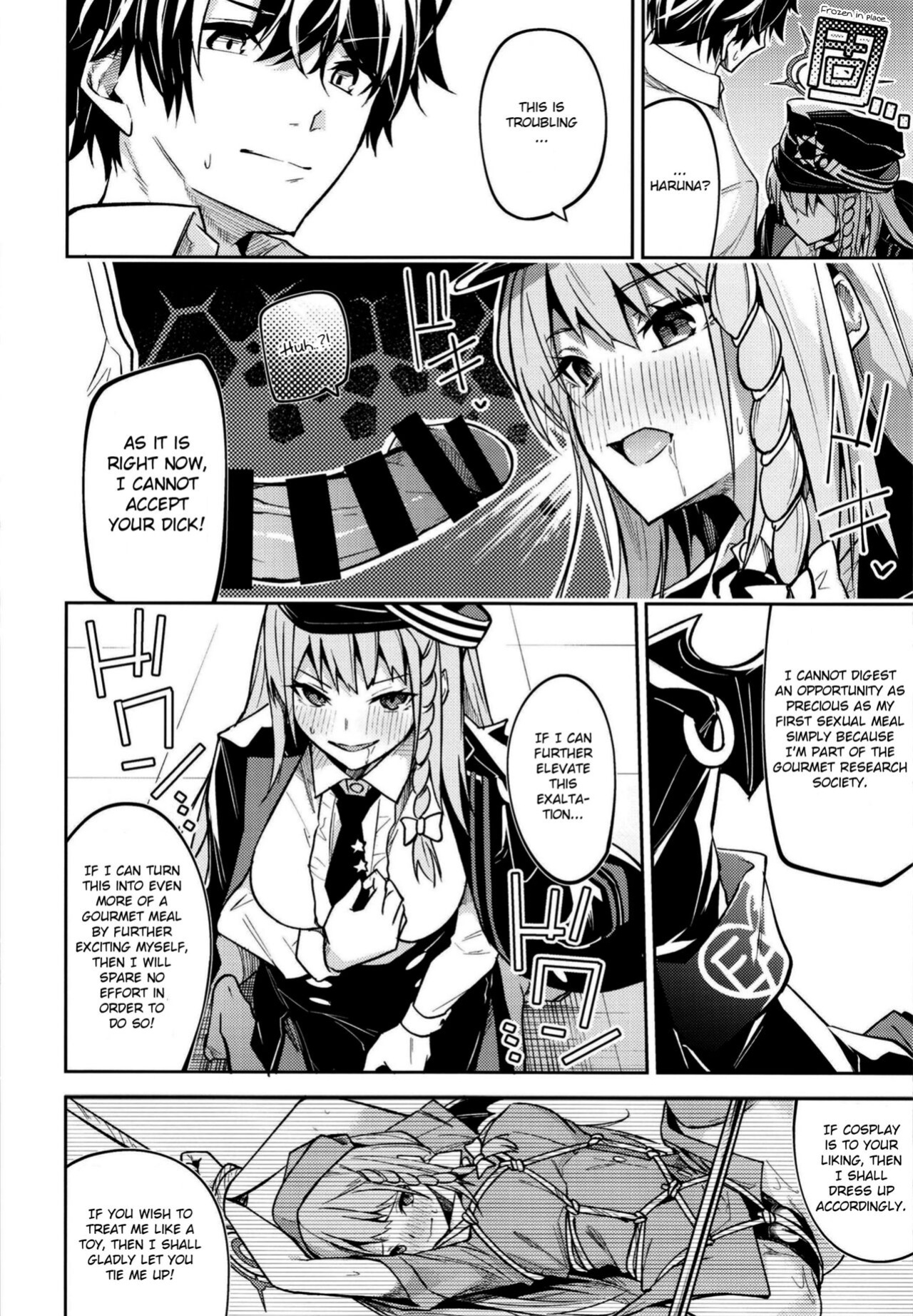 [Shinsekai Set (Hetaren)] Kurodate o Shiro ni Someru Seishoku Kenkyuu o (Blue Archive) | Sexual Gourmet Research: Dyeing Kurodate White [Douzo Lad Translations]
