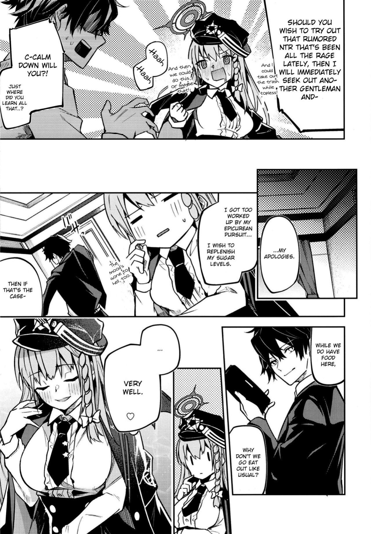 [Shinsekai Set (Hetaren)] Kurodate o Shiro ni Someru Seishoku Kenkyuu o (Blue Archive) | Sexual Gourmet Research: Dyeing Kurodate White [Douzo Lad Translations]