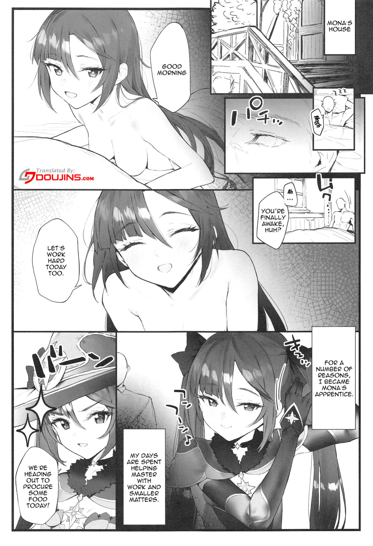 (C99) [remora field (remora)] Mona-chan no Deshi ni Natte Ichaicha Suru Hon | A Book About Becoming Mona-chan's Disciple And Getting Lewd With Her (Genshin Impact)