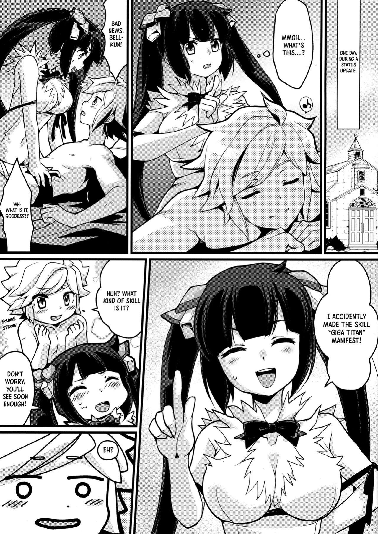 (C88) [Torajima-shi Kouhouka (Torajimaneko)] Ookii Koto wa Ii Koto Da!? | Bigger Is Better!? (Dungeon ni Deai o Motomeru no wa Machigatteiru Darou ka) [No.1 Idle Translations]