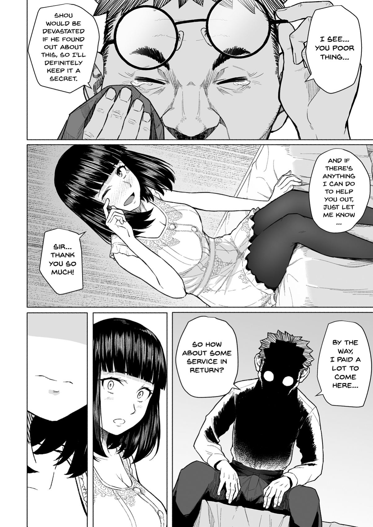 [Chonmage Teikoku (Magekichi)] Akogare no Nee-chan wa Fuuzoku Ochi Shite Oyaji ni Dakareru | The Nee-chan I Was Yearning For Started Whoring Herself Out And Had Sex With My Dad