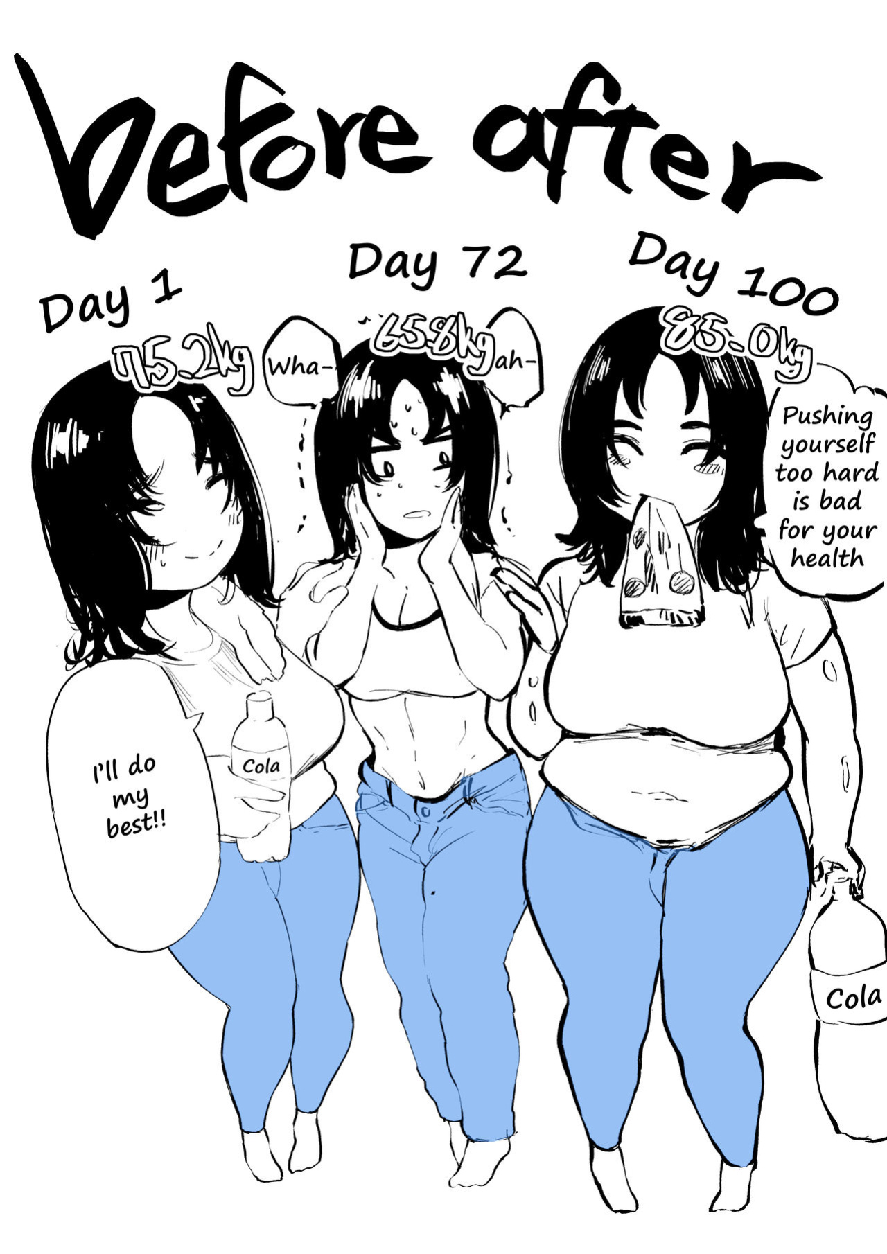 [Fukuhara Takaya] Ai Gains 10kg in 100 Days + Ai aims for 100kg