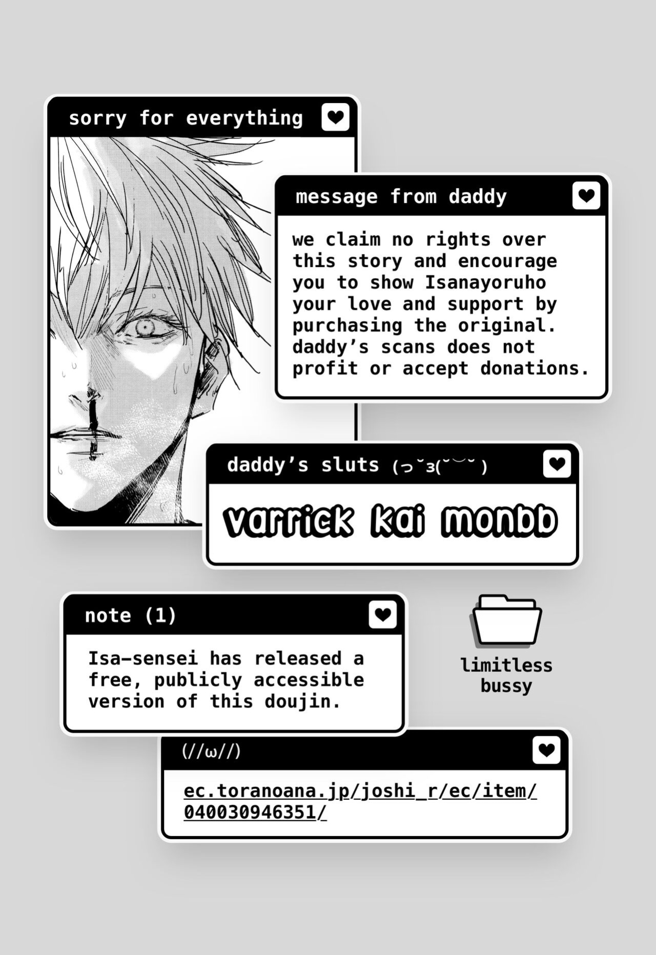 [Isanayoruho (Isa)] Nandomo Gomen ne | Sorry for Everything (Jujutsu Kaisen) [Daddy's Scans]