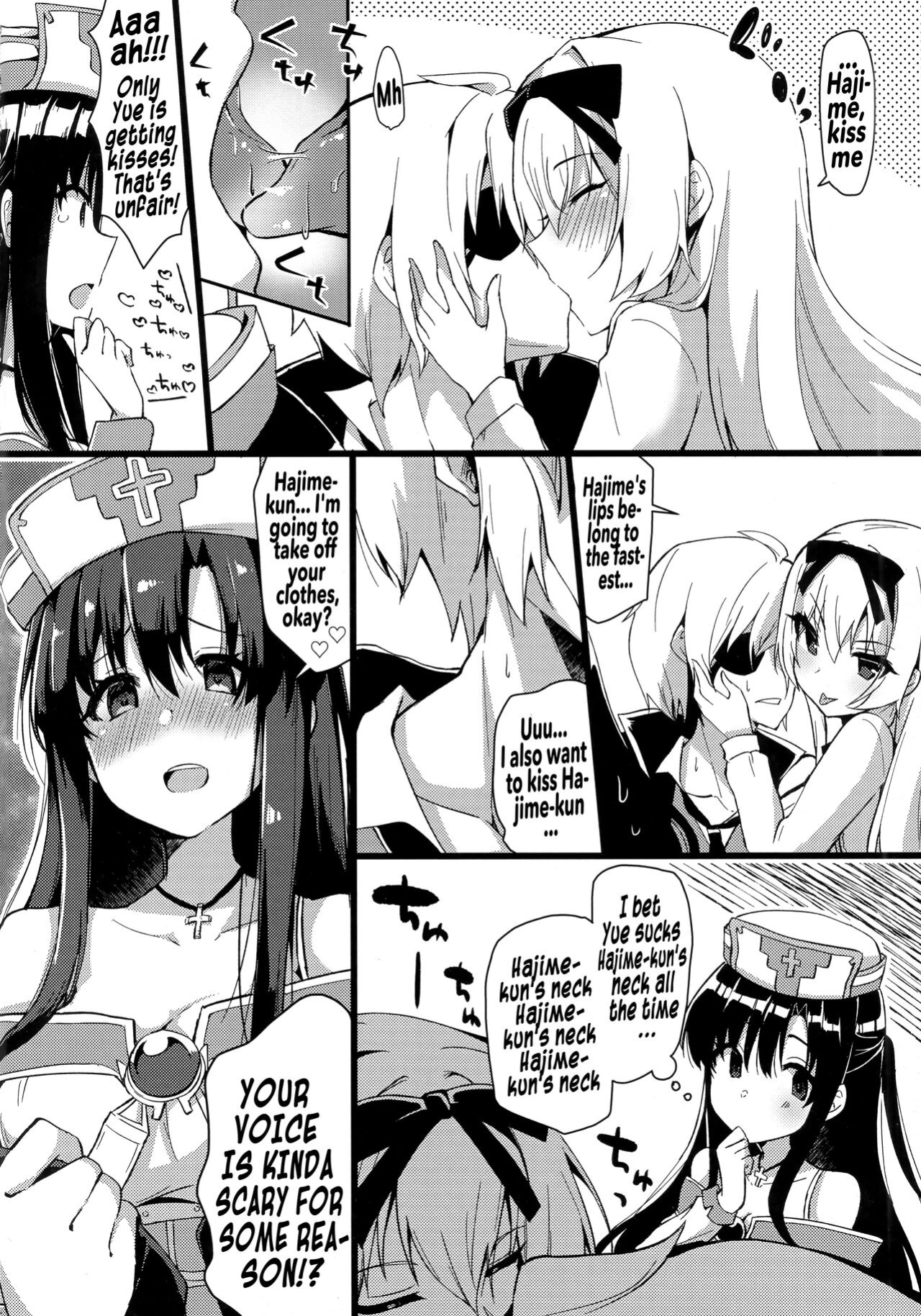 (C97) [Asshuku Town (Chiji Komari)] Arifureta Hibi ni Modotte kure!!! | Please go back to the mundane days!!! (Arifureta Shokugyou de Sekai Saikyou) [Hikari no Kaze]