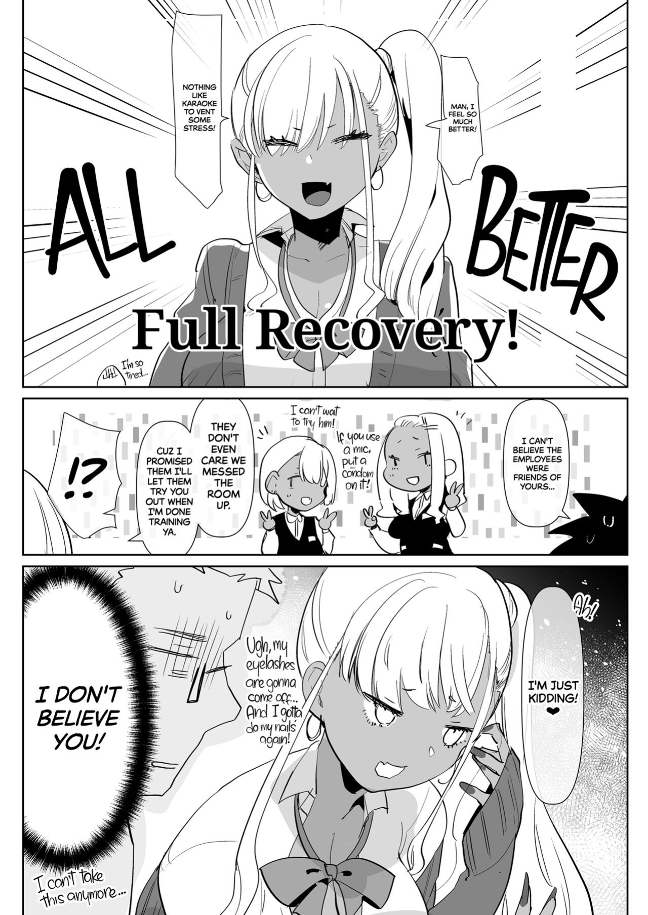 [Aimaitei (Aimaitei Umami)] Kigen no Warui Kuro Gal Futanari Kanojo ni Karaoke ni Yobidasareta Kekka... | What Happens When Your Tan Gyaru Futa Girlfriend Is in a Bad Mood and Invites You To Karaoke...