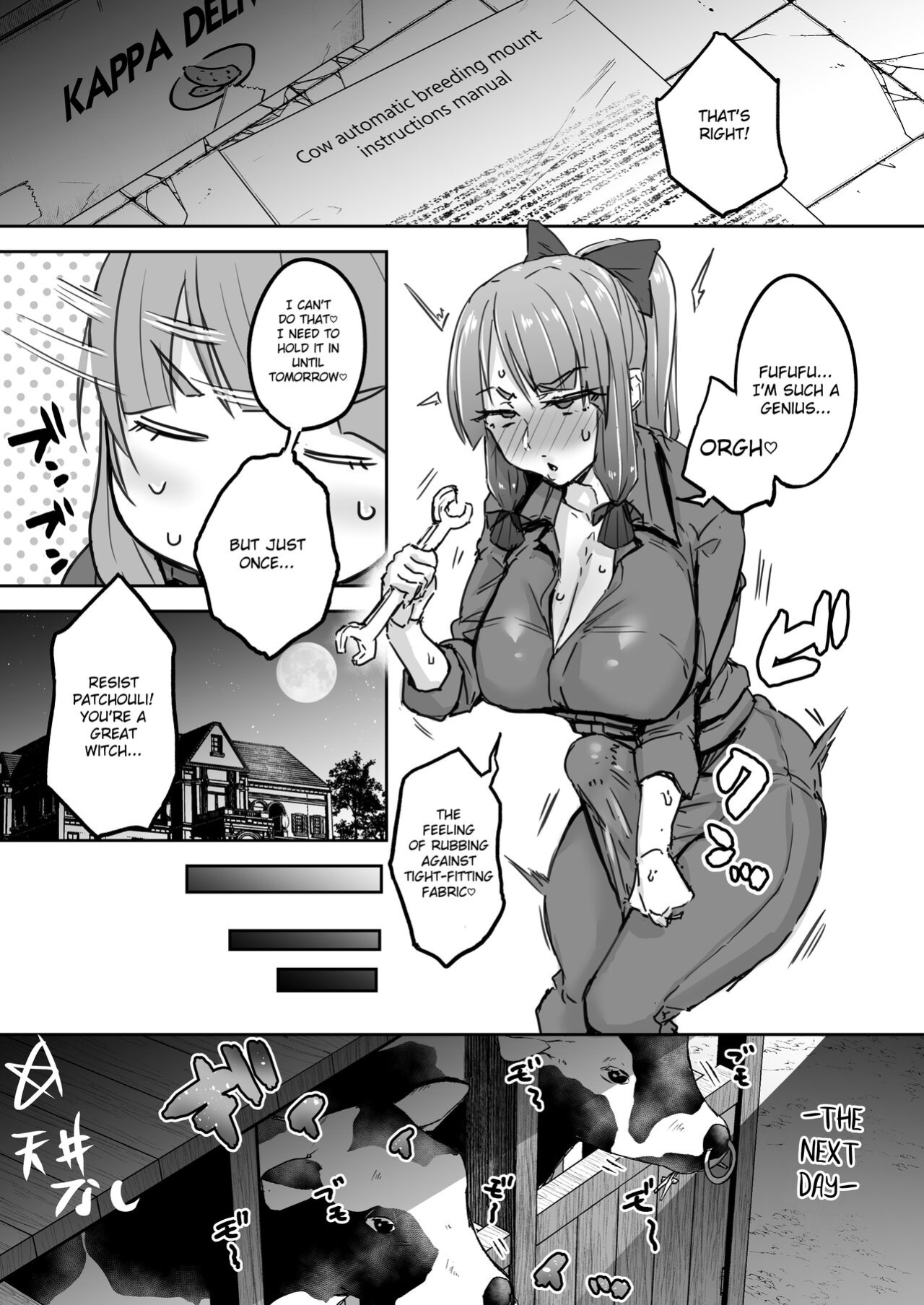 [Yatsuki Hiyori] Futanari Daitoshokan ga Gihindai de Onaru Hanashi (Touhou Project)