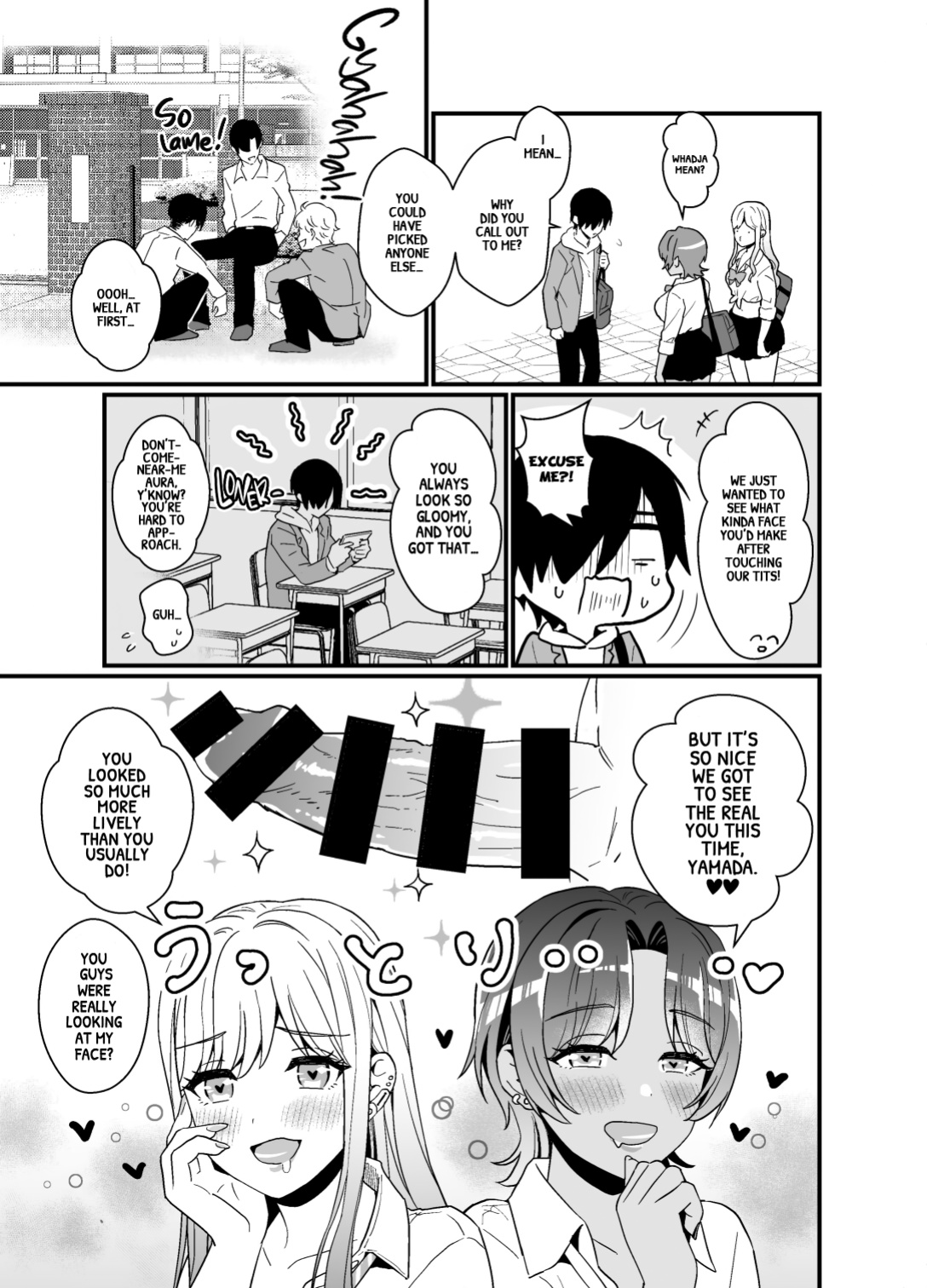 [Miwami (Ono Hiroki)] Gal ni Houkago Oppai Sawatte ku? te Sasowareru Hanashi | That Time Gyarus Asked Me to Grope their Tits After Class [head empty]