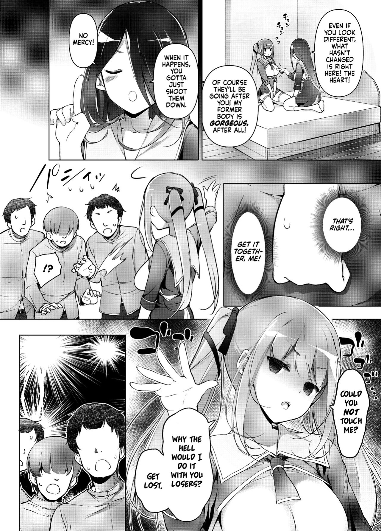 [Massaratou (Motomushi)] Watashi wo Baka ni Shita Onna ni Natta | I Swapped Bodies With My Bully [Xzosk]