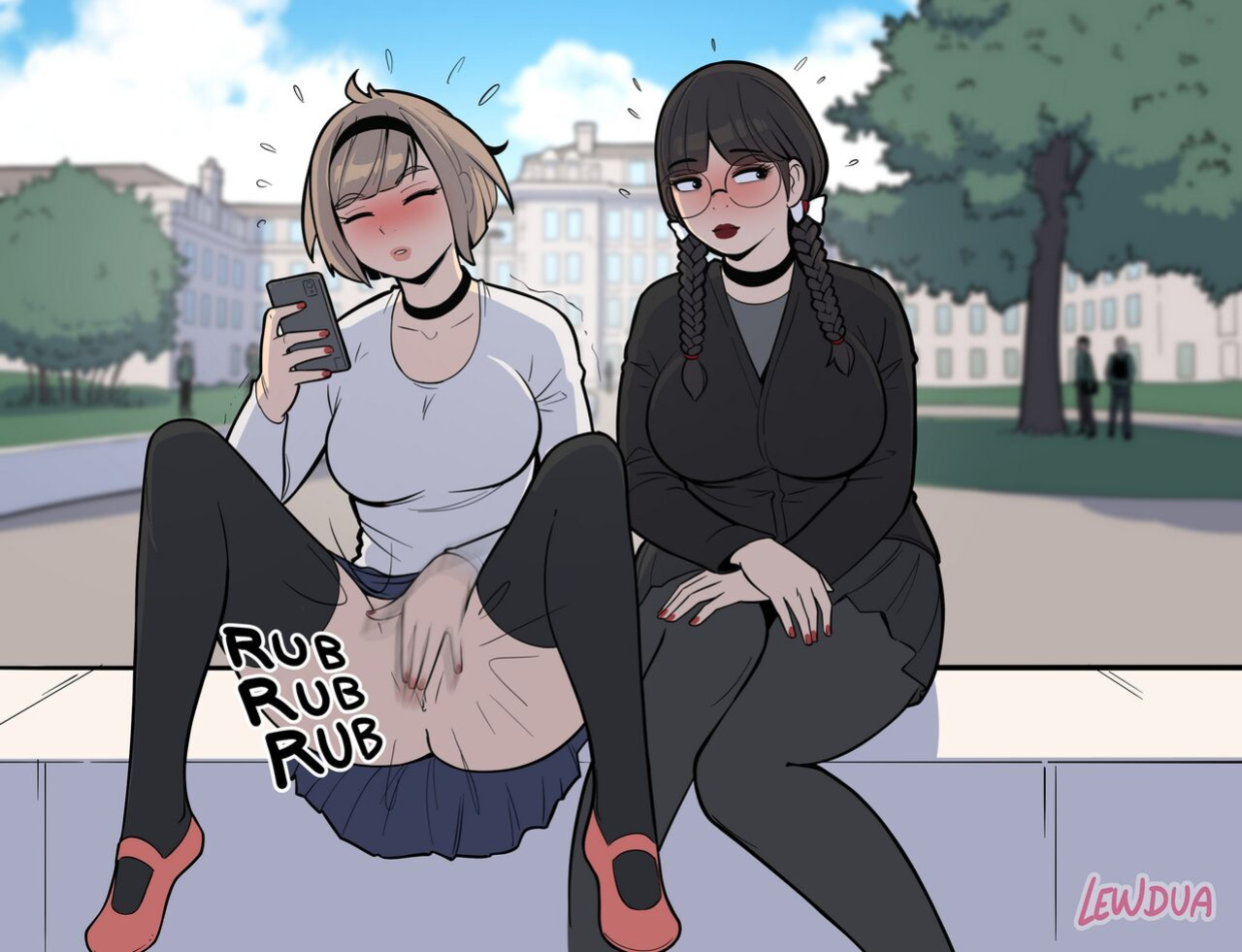 [Lewdua] Watching videos at school