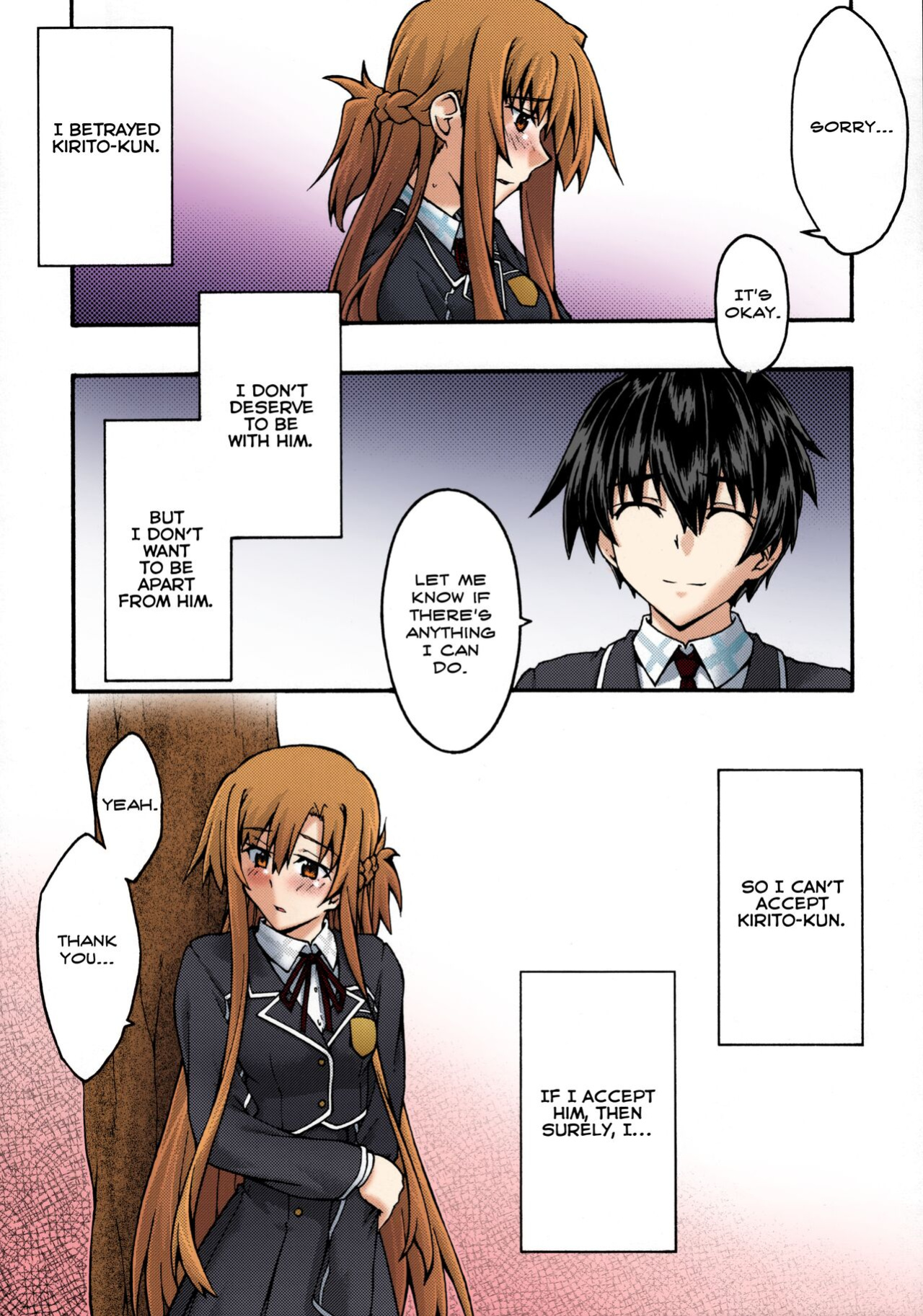 [sandglass (Uyuu Atsuno)] ochiru -asuna2- (Sword Art Online) [Brolen] [Colorized]