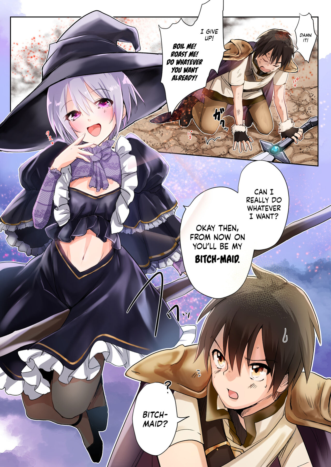 [Amuai Okashi Seisakusho (Kaiware Daikon, Seto Kouhei)] Yuusha no Ore wa TS Mesuinu Maid nanka ni wa Zettai ni Naranai! [Kinsei Translations]