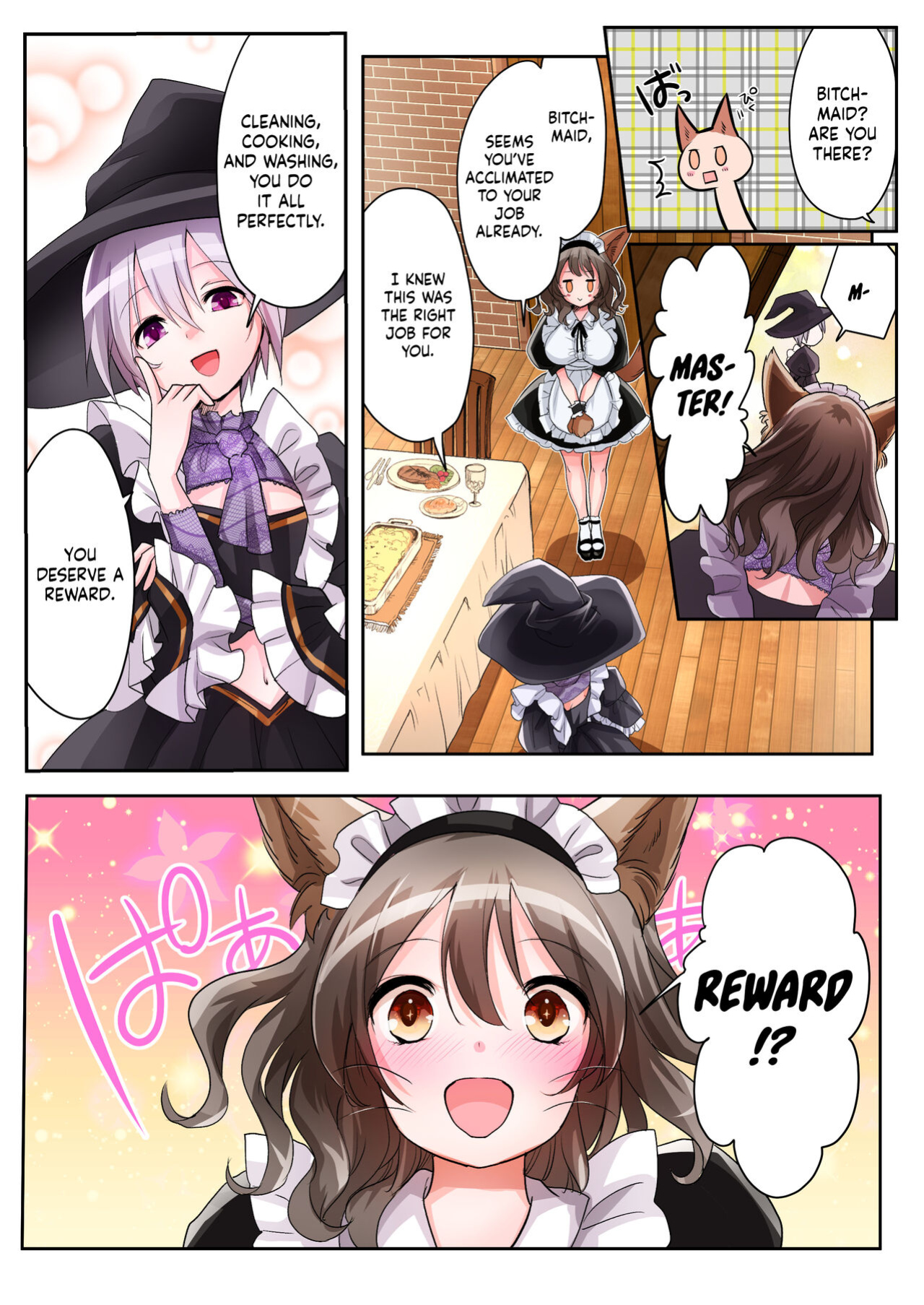 [Amuai Okashi Seisakusho (Kaiware Daikon, Seto Kouhei)] Yuusha no Ore wa TS Mesuinu Maid nanka ni wa Zettai ni Naranai! [Kinsei Translations]
