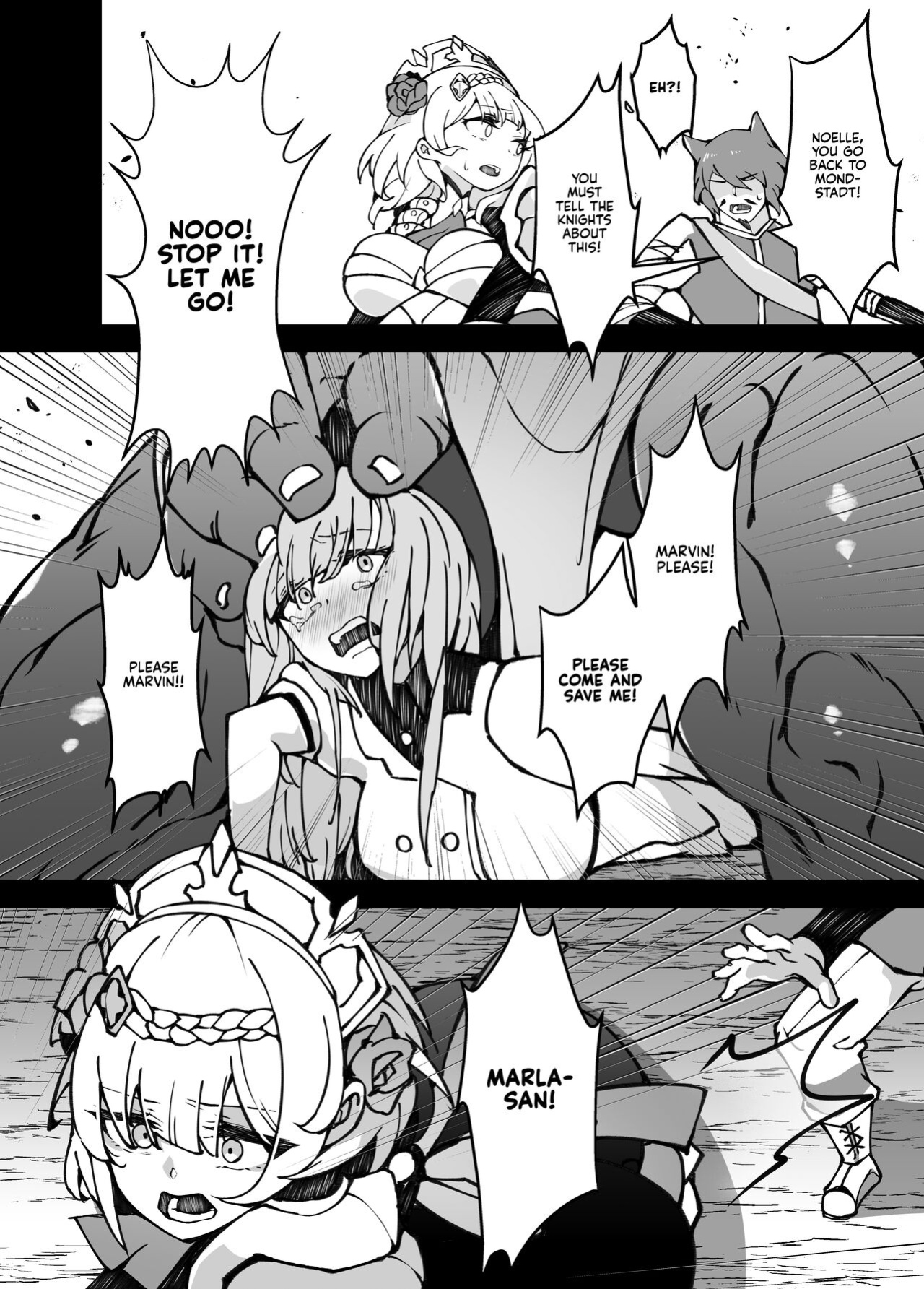 [Karouke (Karou)] The Attack of the Hilichurls II ~The Invasion's Prelude~ Noelle,Chivalric Blossom that withered~ (Genshin Impact) [Kyuume]