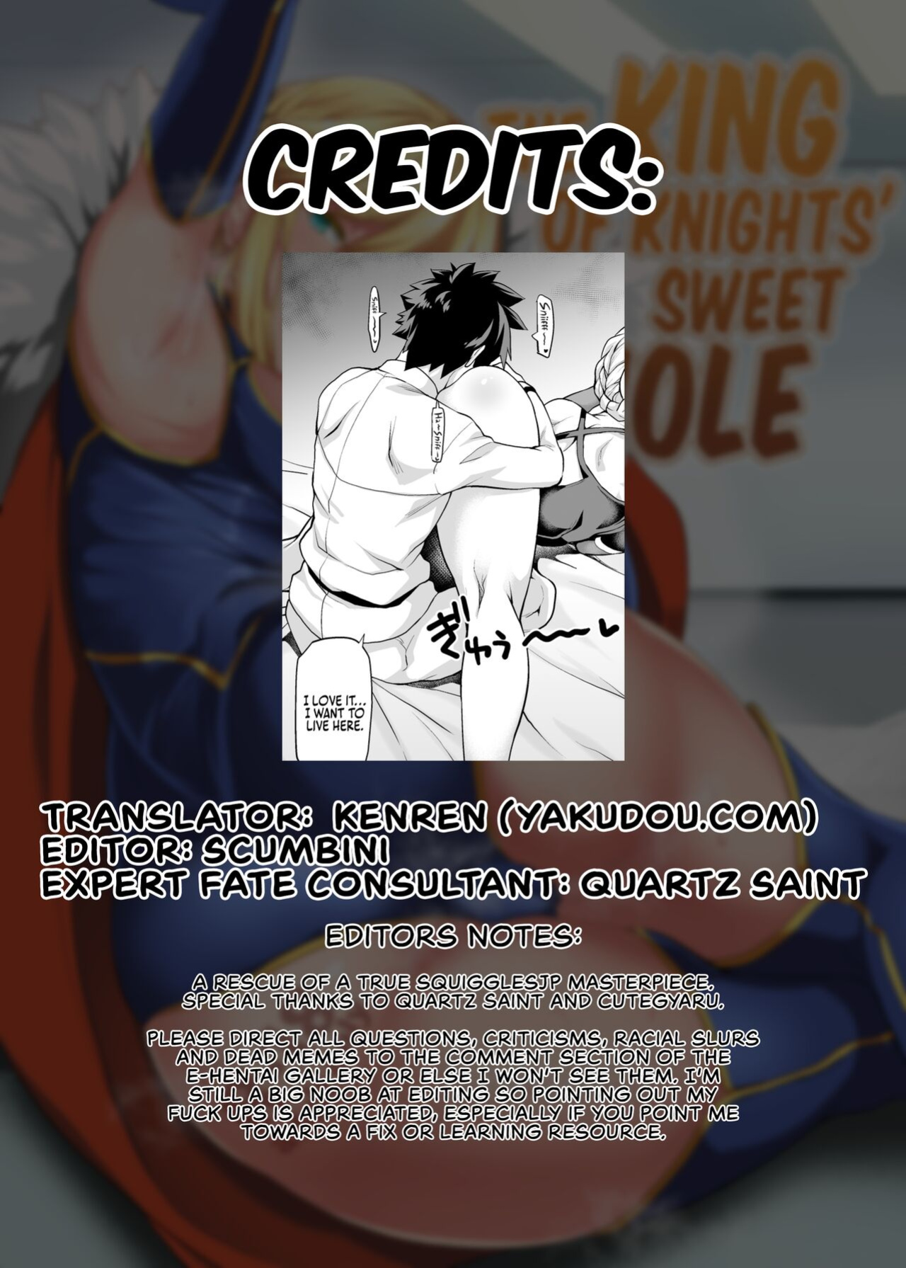 (C94) [STANKY (yozo)] Kishiou no Kimochi Ii Ana | The King of Knights' Sweet Hole (Fate/Grand Order) [Kenren]