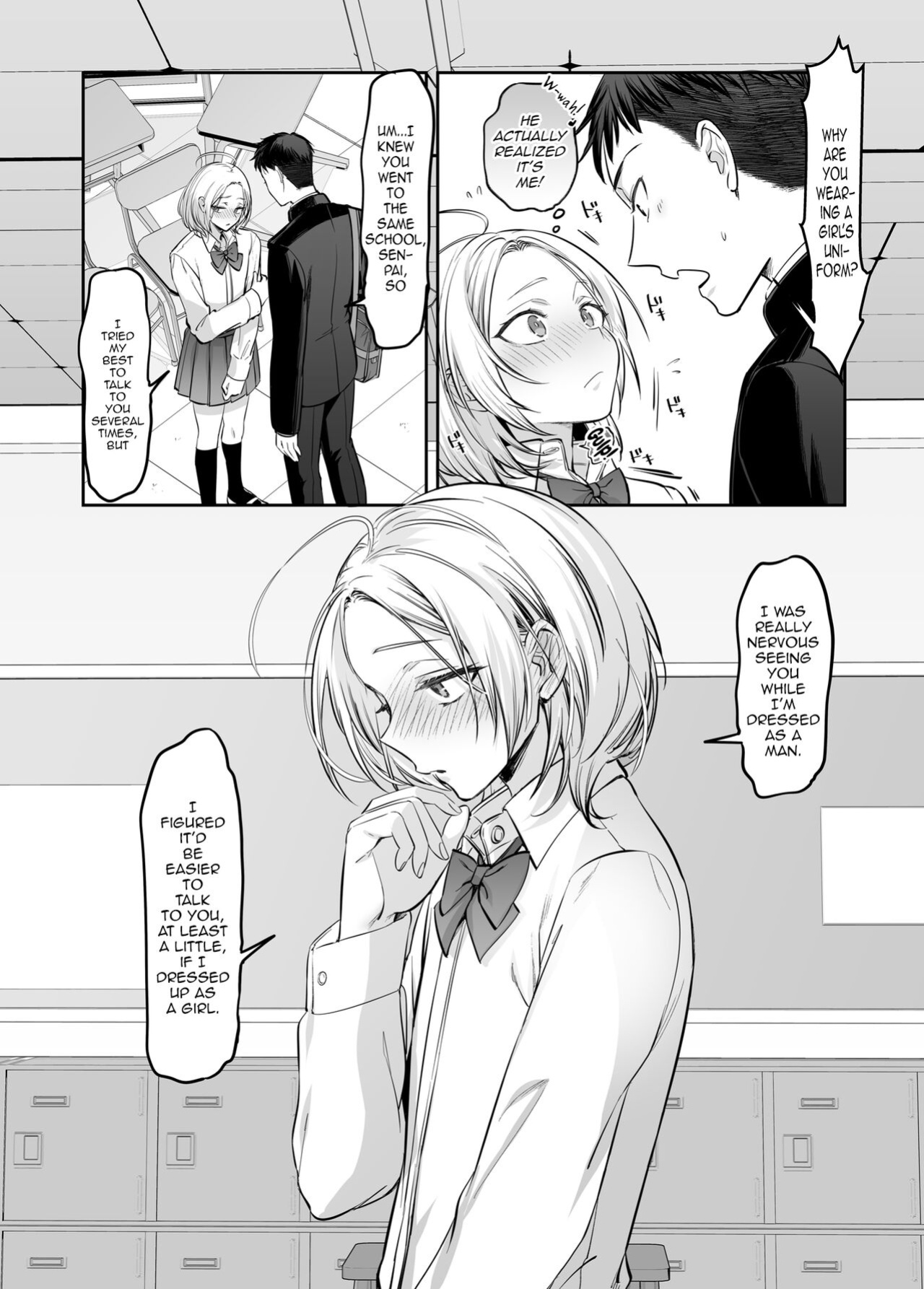 [NUH (Morino Bambi)] Shoshinsha Josou Danshi ni Osowarete Mita!? [mysterymeat3]