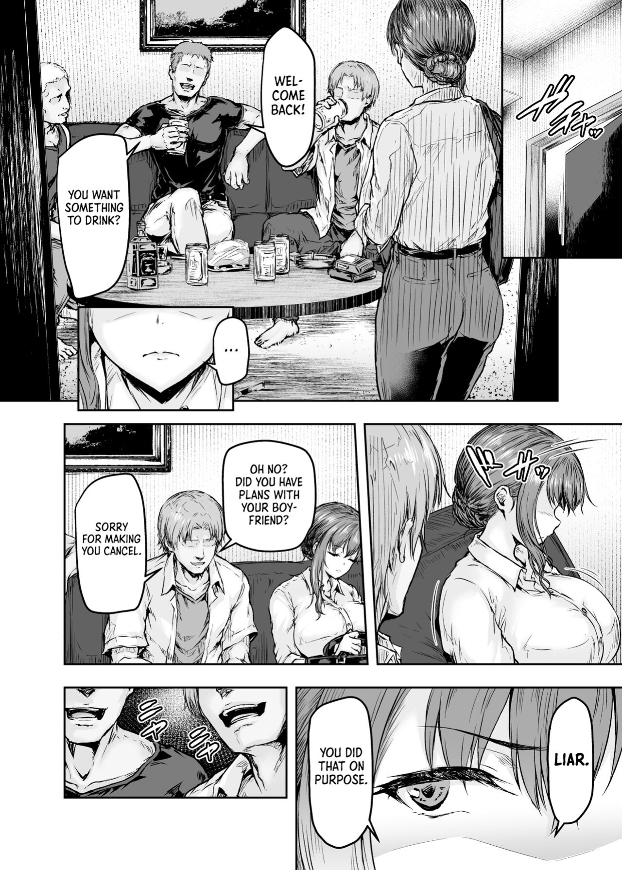 [Sazareito (Ohnaka Ito)] Watashi... Kaerare Chaimashita. -AroThir OL ga Yarichin Daigakusei-tachi no Chinpo ni Dohamari suru made- [GunsAndGravy]