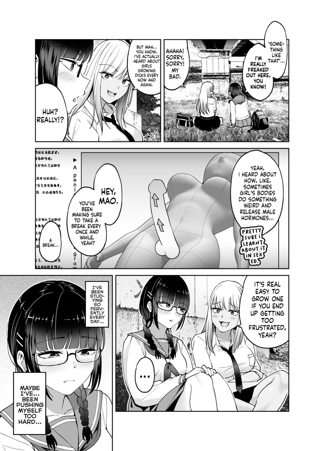 [HUS (Gennari)] Chinchin Haechatta Mao & Mei | I Grew A Penis! Mao & Mei [Mr_Person]