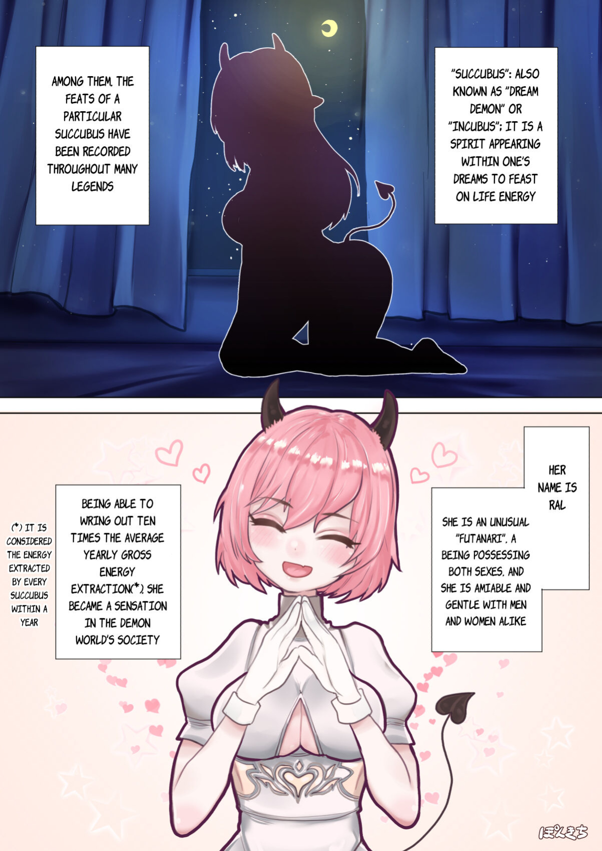 [Ponkichi no Sato (Ponkichi)] Succubus no Sensei FILE.01 Genki Musume Succubus-hen | Succubus Teacher FILE.01 The Energetic Succubus