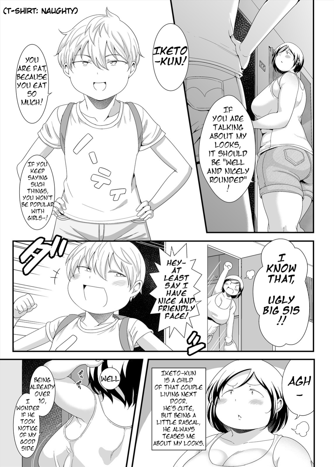 [TK Jesus (Takeyama Shimeji)] Otonari no Jimi Pocha Onee-chan | Plain Chubby Big Sis Next Door