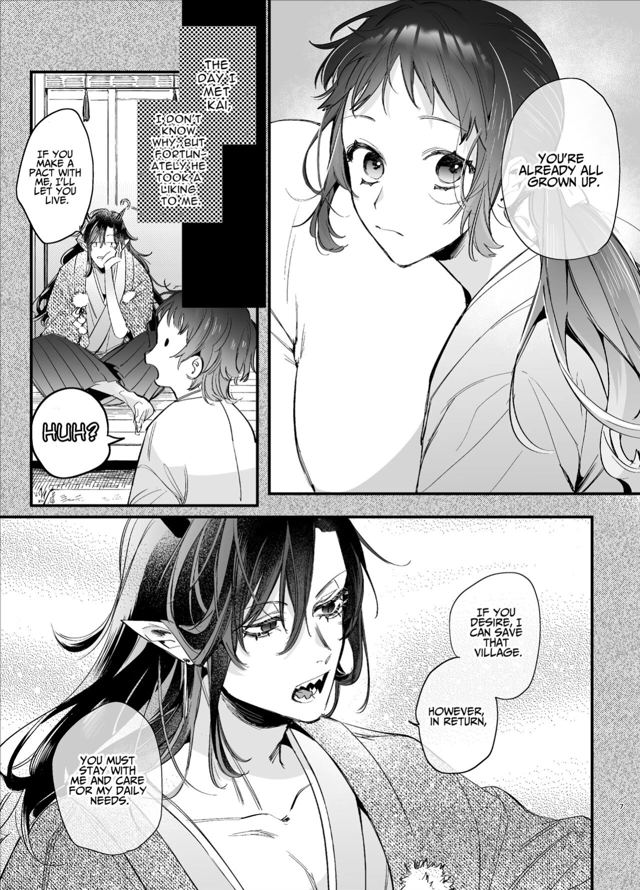 [Umenegi Daimyoujin (Umekoppe)] Ikenie Onna Wa Kodokuna Kijin Sama Ni Ban Kōbi De To Sareru | The Sacrificial Maiden Corrupted by Coupling With an Oni
