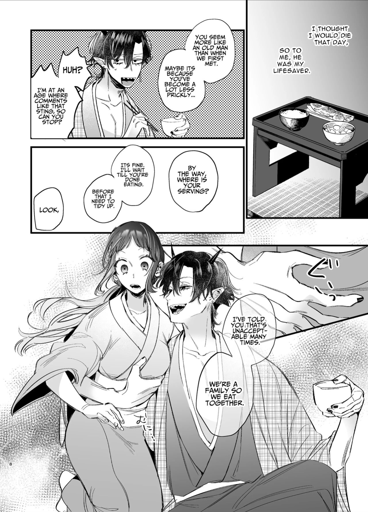 [Umenegi Daimyoujin (Umekoppe)] Ikenie Onna Wa Kodokuna Kijin Sama Ni Ban Kōbi De To Sareru | The Sacrificial Maiden Corrupted by Coupling With an Oni