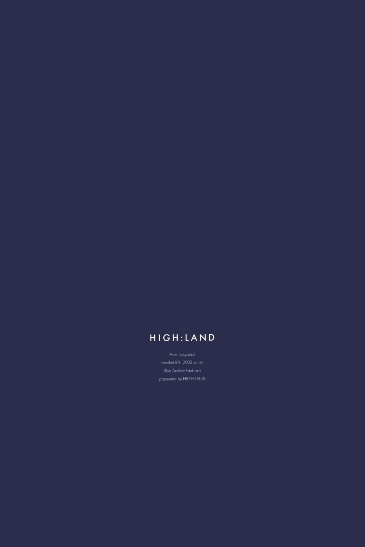 (C101) [HIGH:LAND (Takashima Shoa)] Ame to Shousou - rain and impatience (Blue Archive) [HerpaDerpMan]