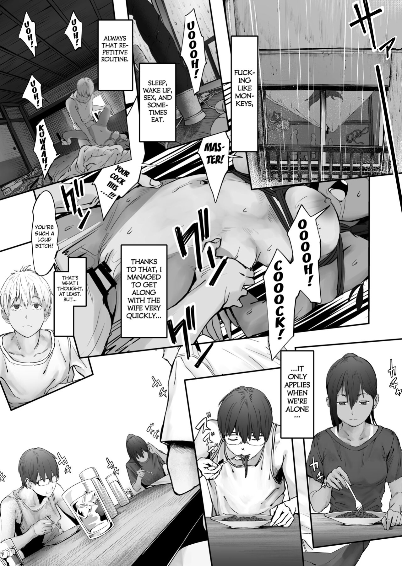 [oilan (Yamada Tarou)] Fuufu to Yavai Yatsura to Gakusei to | A Married Couple, Ruffians, and a Student [Kuraudo]