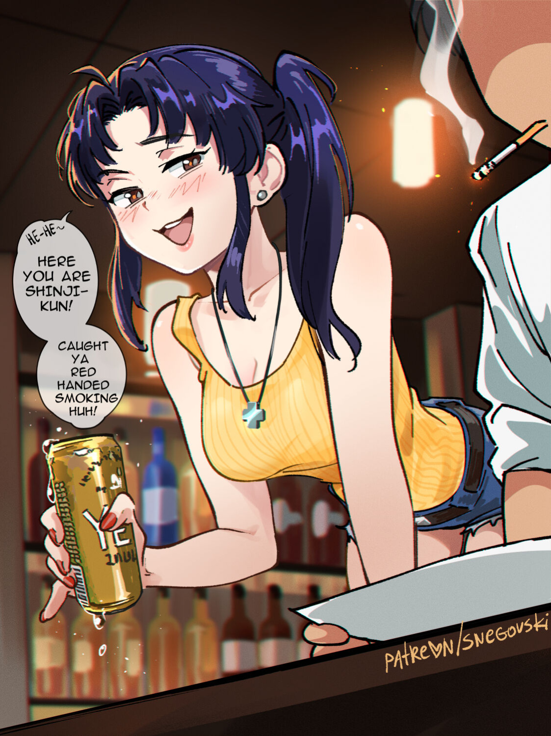 [Snegovski] Misato's Black Lagoon Bar (Black Lagoon, Evangelion)