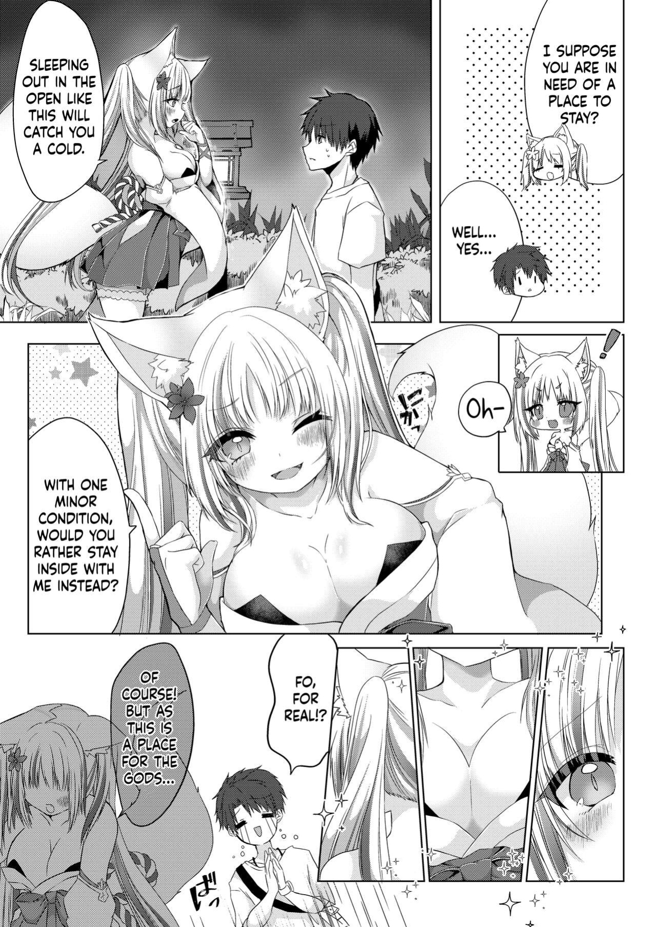 [Koume Kouhiiten (Shio, Satsuki Atan)] Kitsuneko Miko Ichiya Taiken Course?! | Fox Girl Shrine Maiden One-Night Trial Course?!