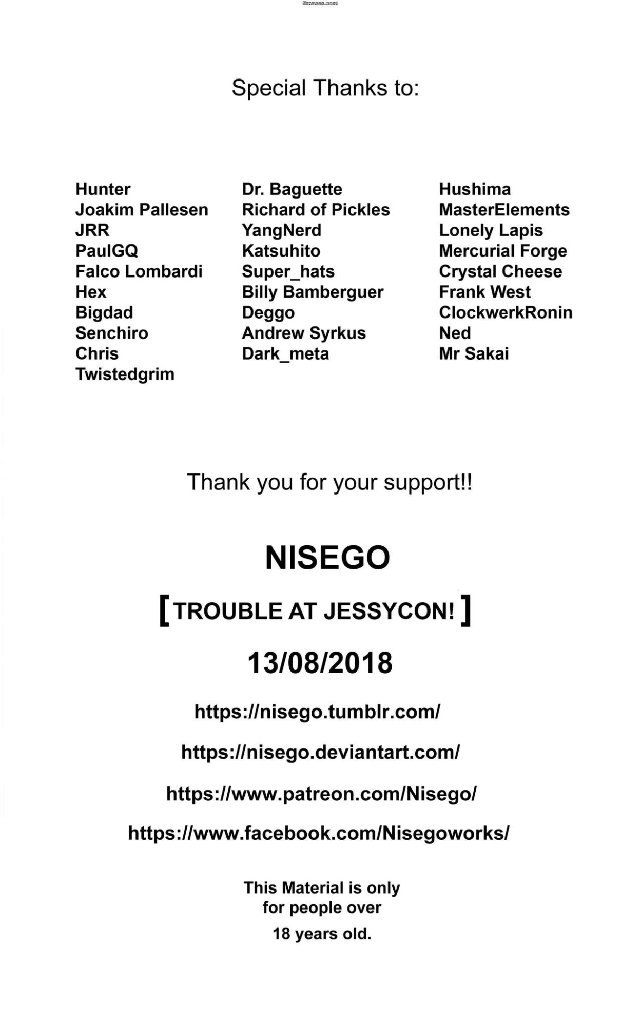[Nisego] Trouble At Jessycon!