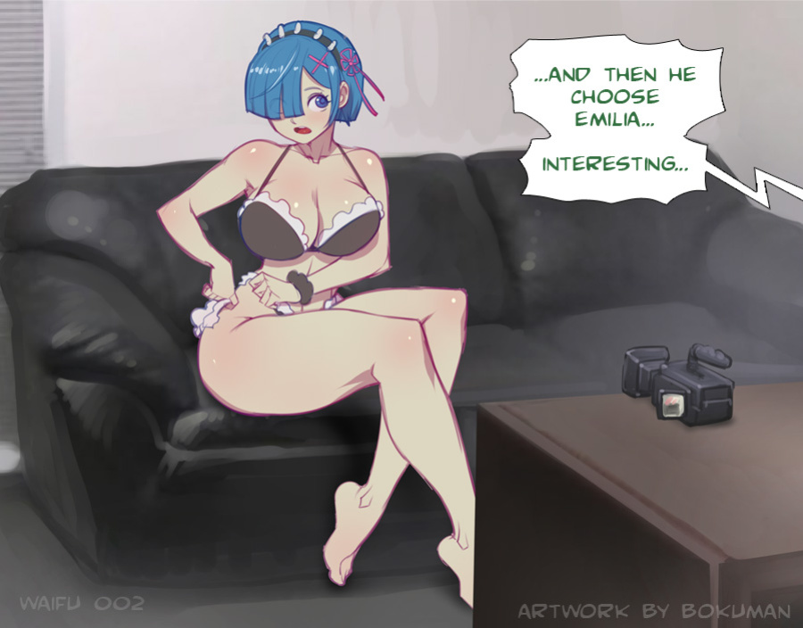 Bokuman Waifu on couch renewed