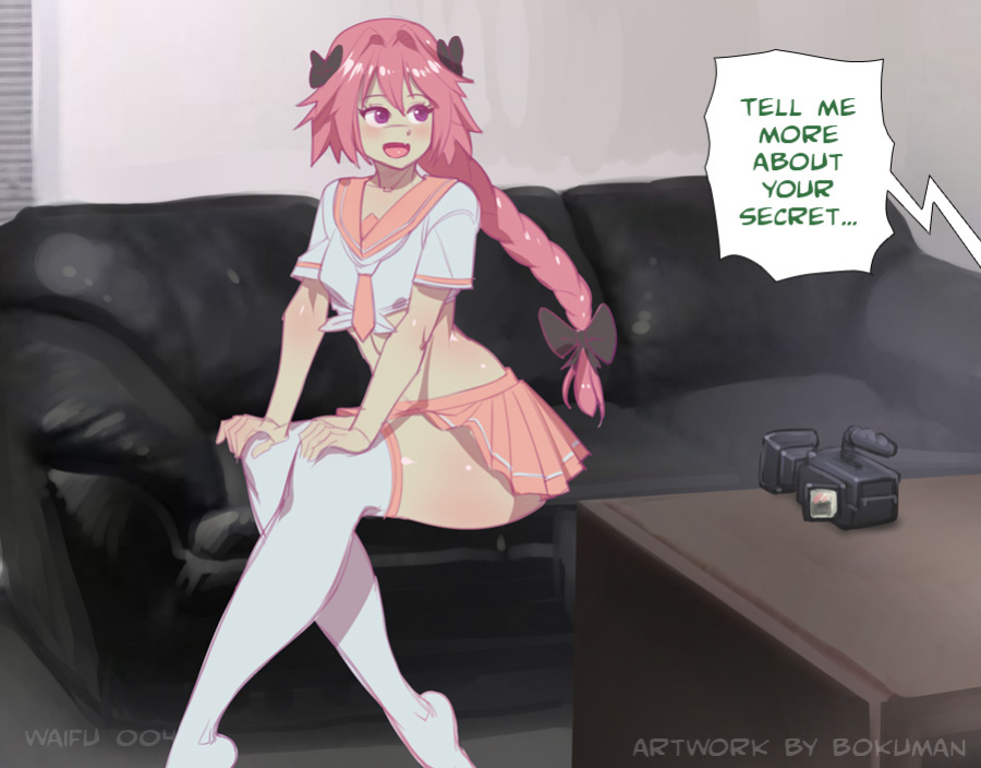 Bokuman Waifu on couch renewed