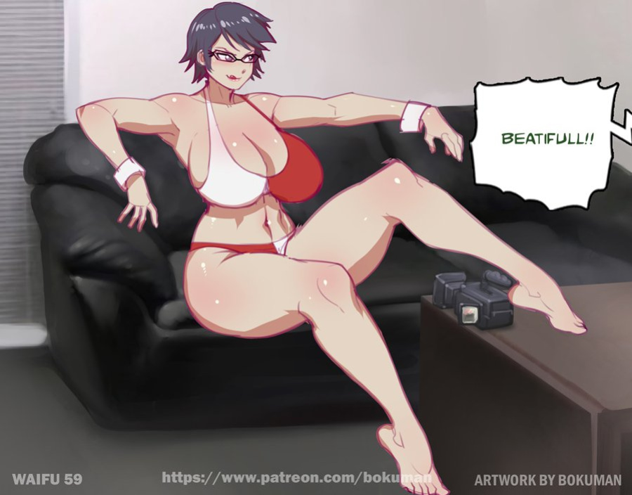 Bokuman Waifu on couch renewed