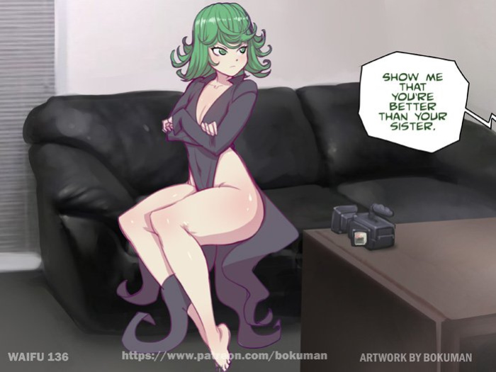 Bokuman Waifu on couch renewed