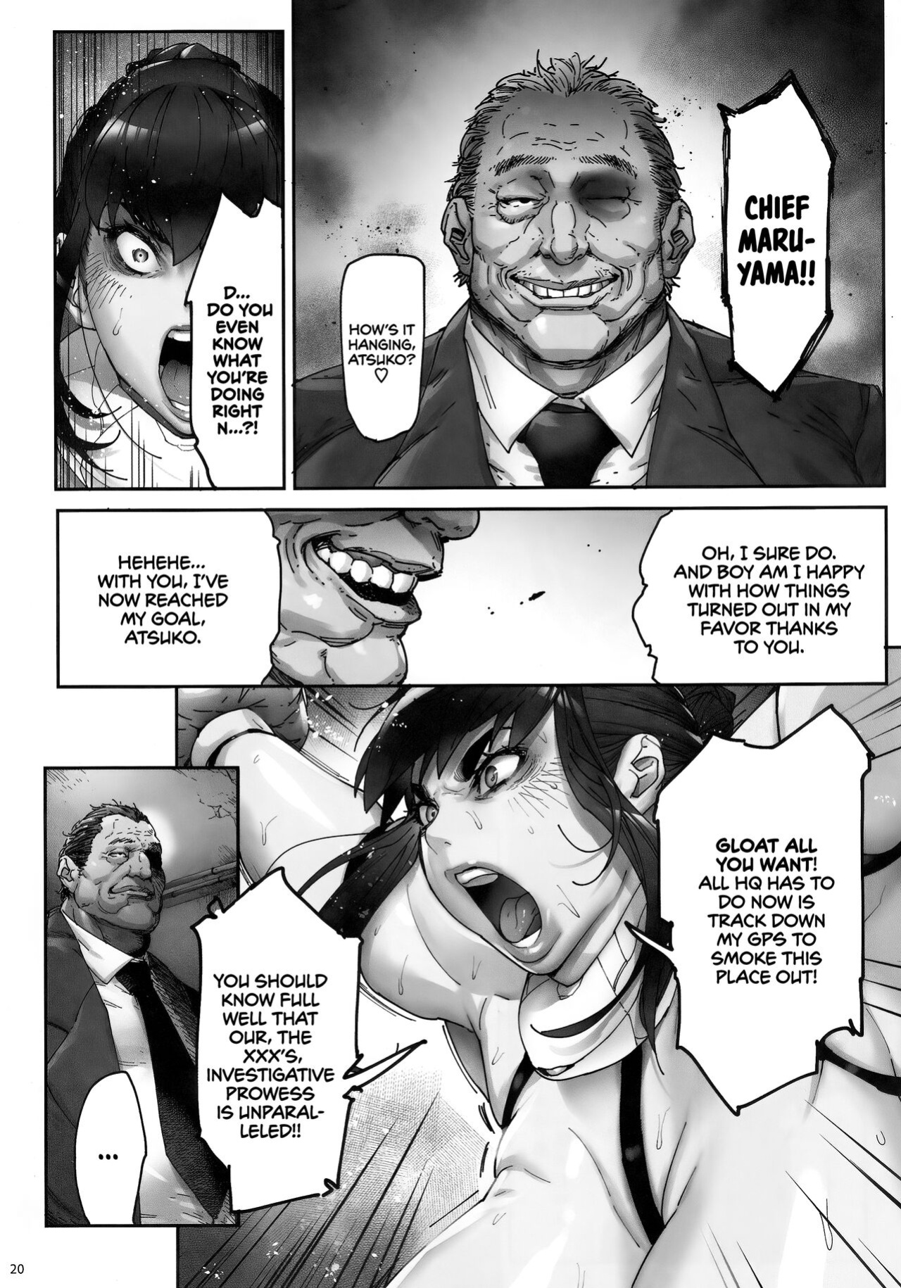 (C101) [Kocho Kocho Koukou (Bonten)] Nyuujoku no Ori ~Hitozuma Sousakan Atsuko~ | Snared and Defiled ~Agent Atsuko, Married Detective~ [cutegyaruTL]