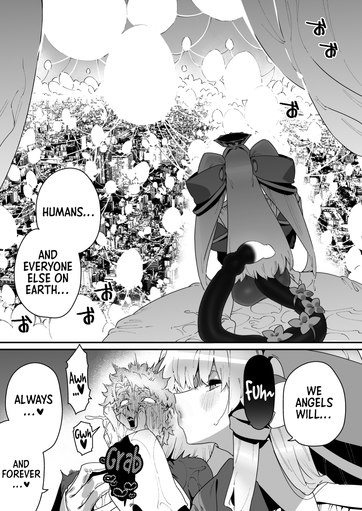 [Gyuutan Teishoku e no Koi] Human-san, Who Gets "Adjusted" by a Superior Angel | Part 2 [Sonarin迫]
