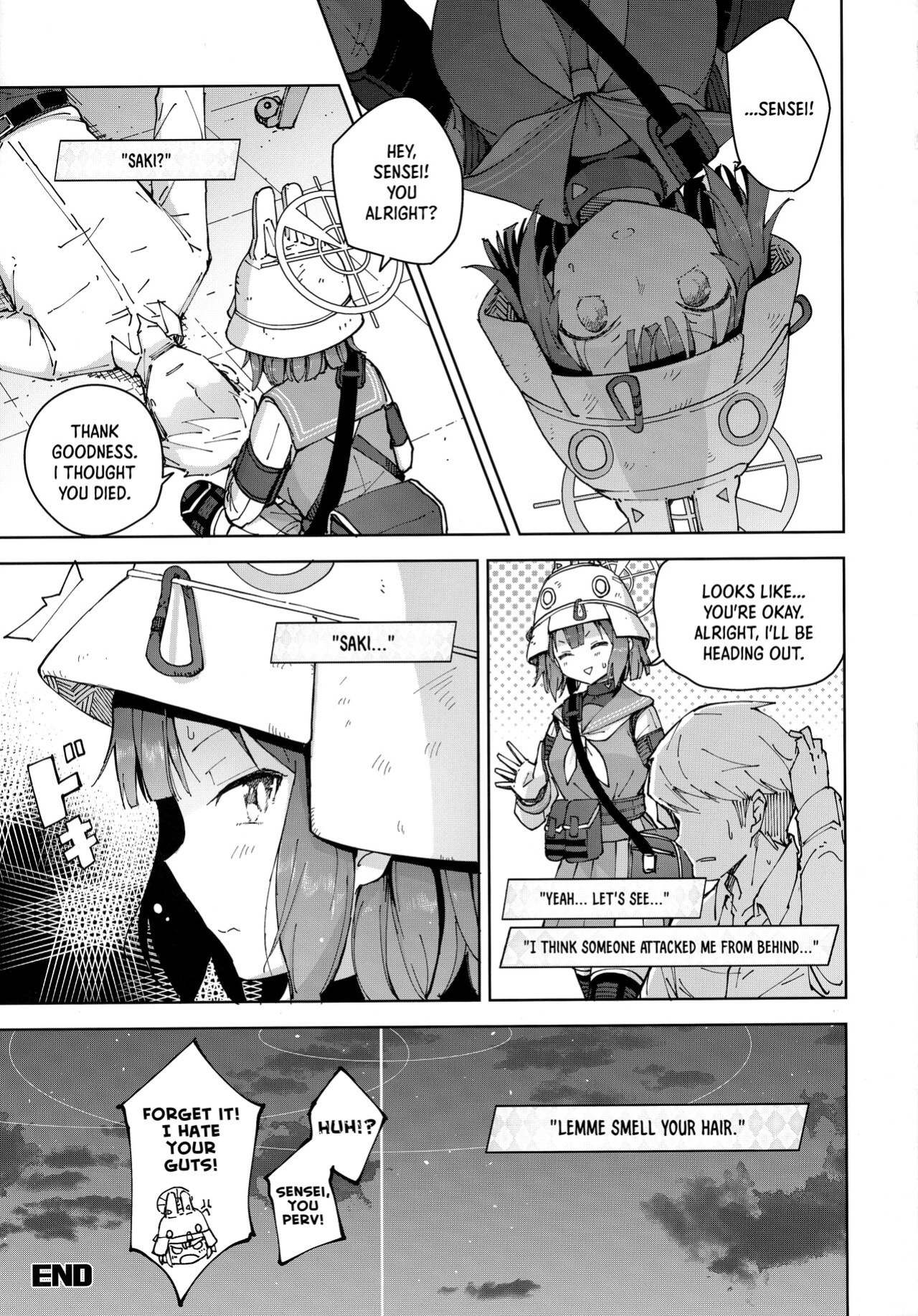 (C100) [MMU2000 (Mishima Hiroji)] Saki o Suinagara H suru Hanashi | That Time I Boned Saki While Getting a Nice Whiff of Her (Blue Archive) [Panatical]
