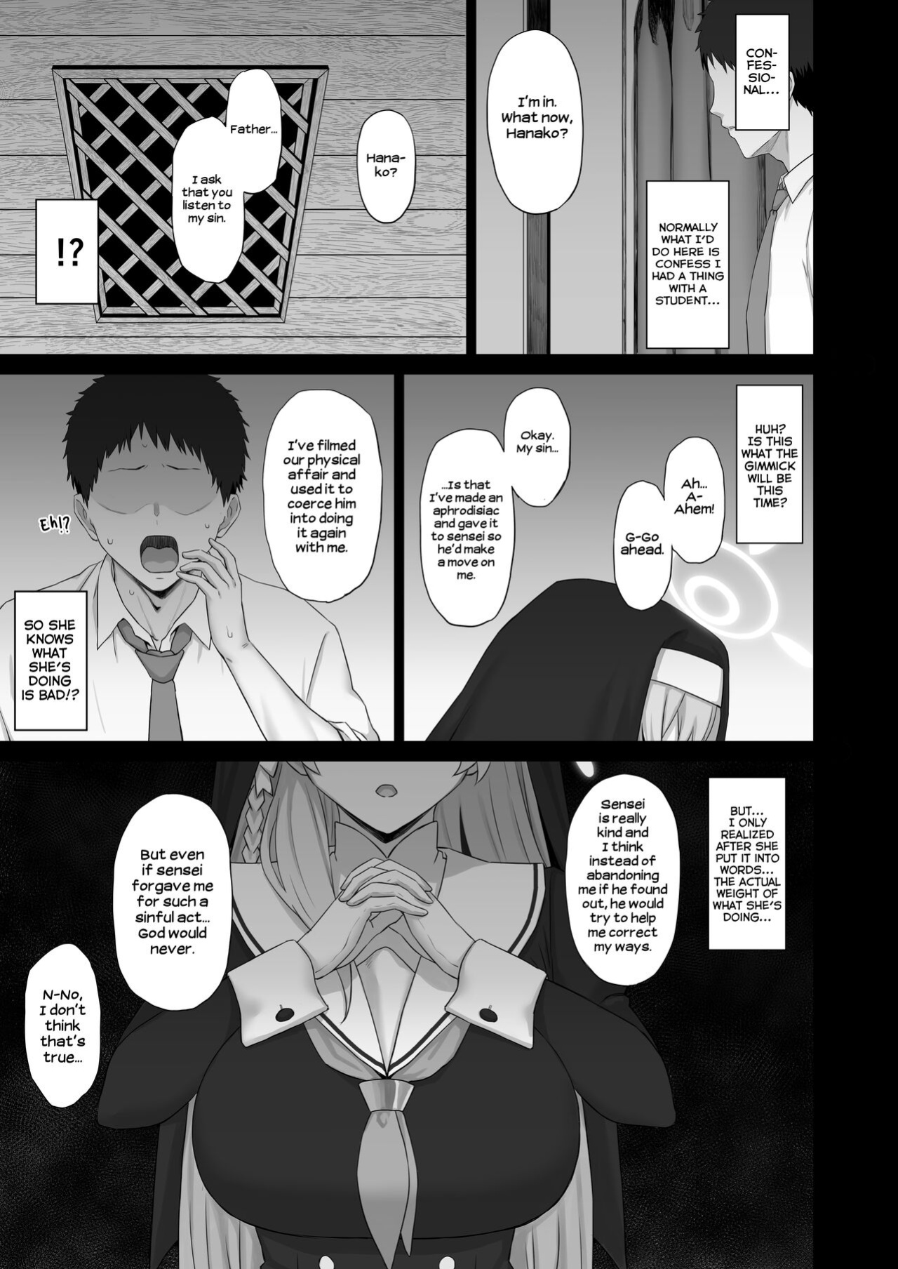 [Gomuhachi (Gomu)] Roshutsu Shoujo to Zange Ana | The Exhibitionist and the Confessional (Blue Archive) [Shiromaru]