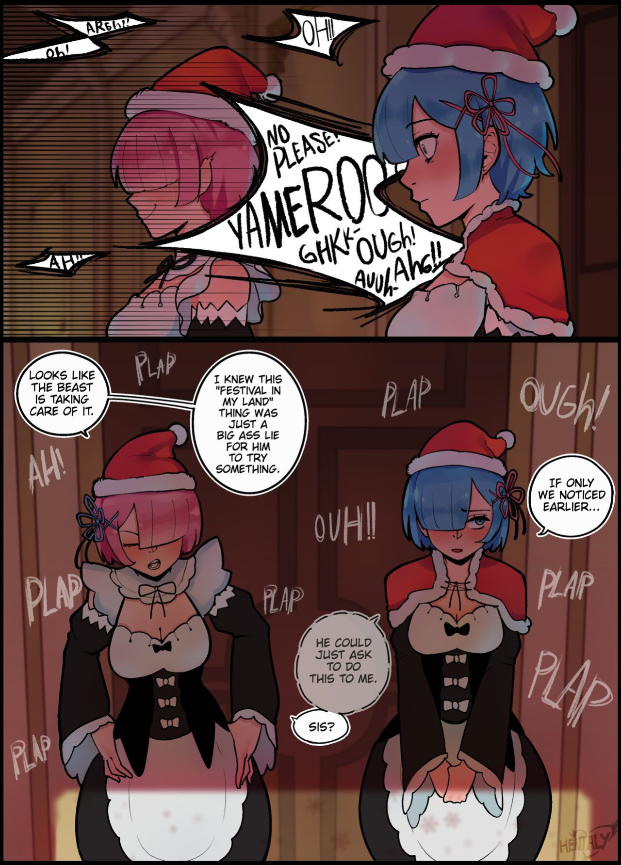 [Hentaly] Xmas comic (2021 / 2022) (Re:Zero)