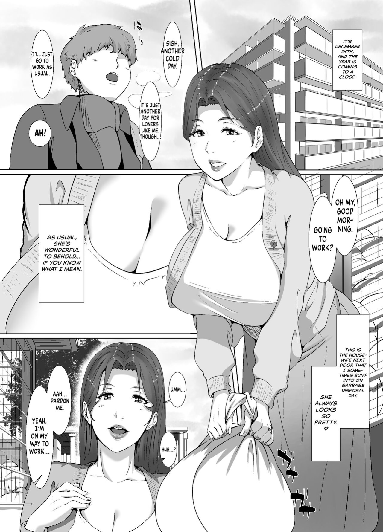 [NYPAON] Seiya wa Otonari no Oku-san to | Spending Christmas Eve With the Housewife Next Door {RedLantern}