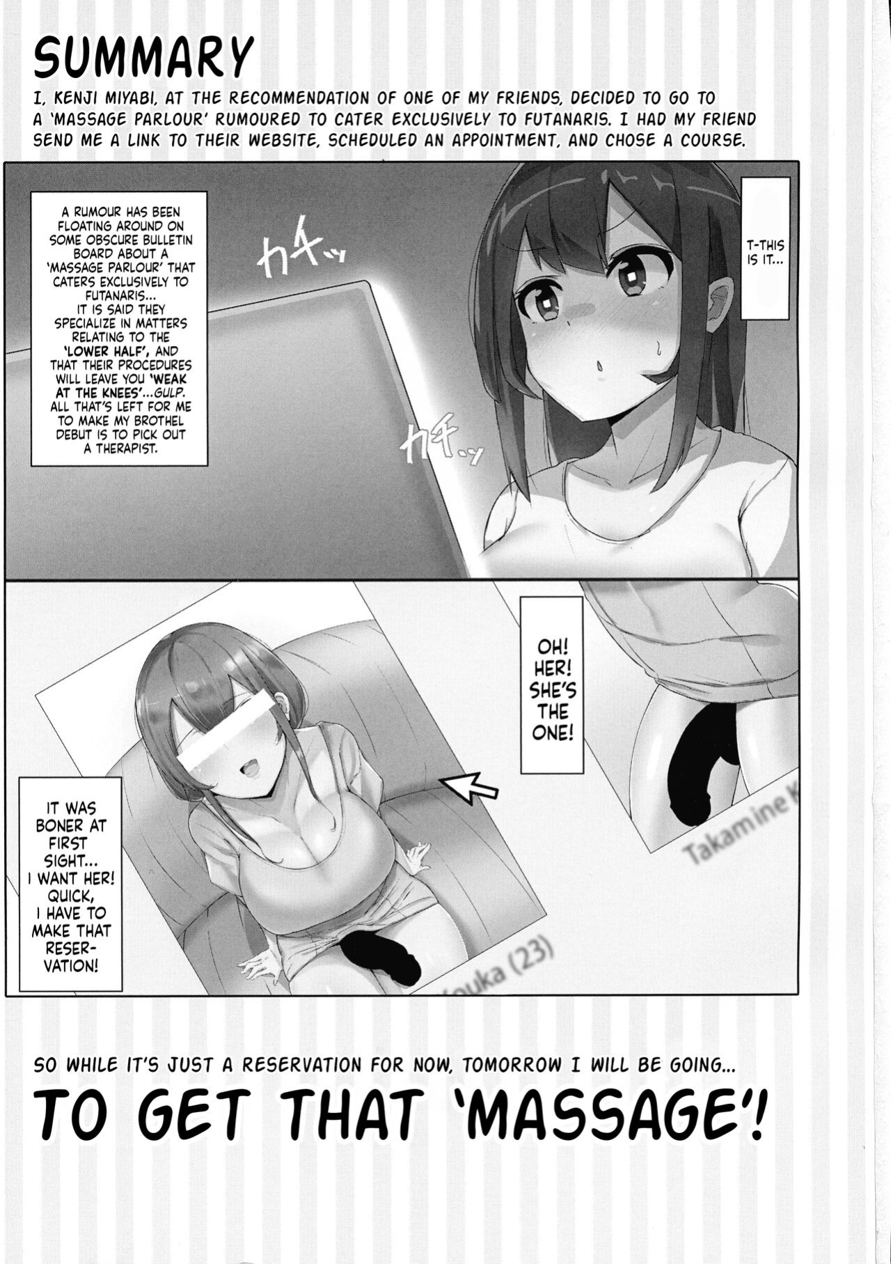 (Futaket 16.5) [Kosuko Teikoku (sella)] Futanari Kaiwai no Etchi na o Mise ni Ittemita! ~ Kenzen? Esute-ten-hen ~ | I Tried Going To My Neighborhood Brothel~! For Health's Sake, Right? Beauty Salon Edition! [Mr_Person]