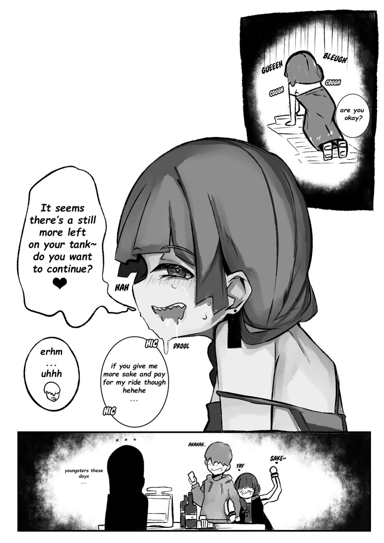 I went out drinking with a drunk bassist...and got the best day of my life!! | Kikuri Hiroi Doujinshi | English