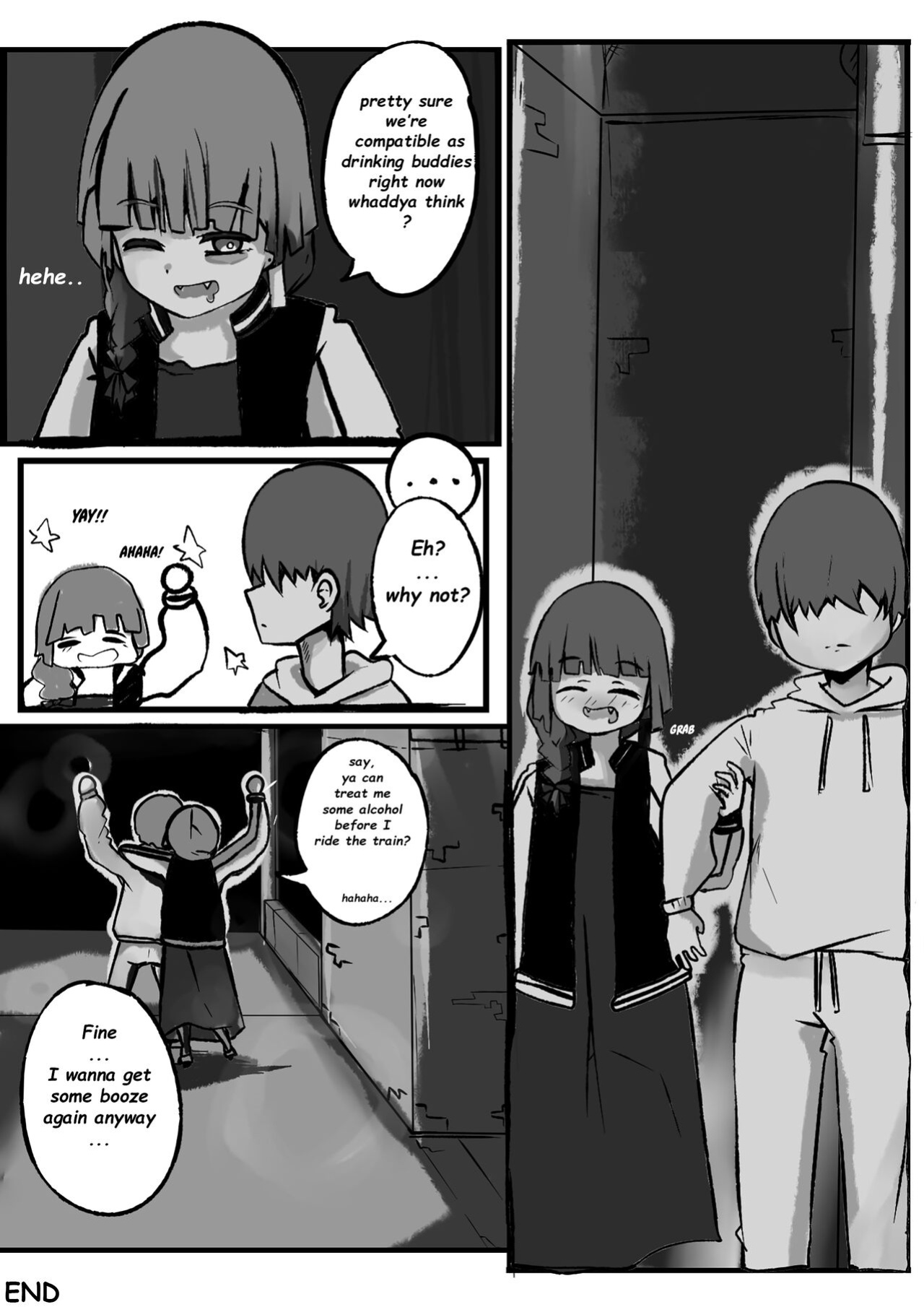I went out drinking with a drunk bassist...and got the best day of my life!! | Kikuri Hiroi Doujinshi | English