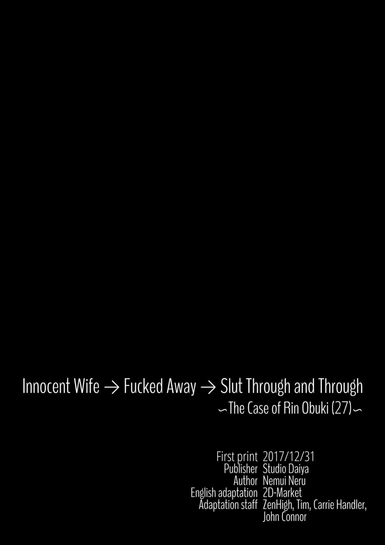 [Studio Daiya (Nemui Neru)] Seiso Zuma → Netorare → Bitch Kiwamaru. ~Obuki Rin (27) no Baai~ | Innocent Wife→Fucked Away→Slut Through and Though ~The Case of Rin Obuki (27)~ [2D-Market]