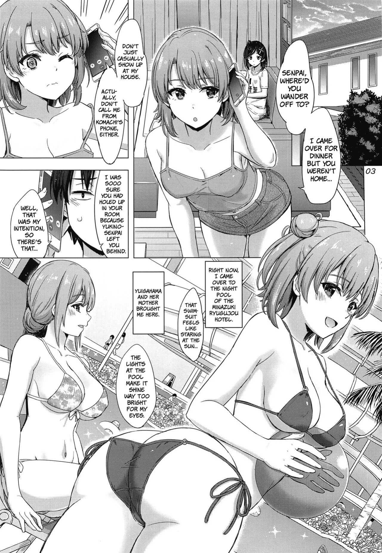 [studio A (Inanaki Shiki)] Jounetsuteki na Natsu no Resort o Yuigahama Oyako to. | A Passionate Summer Resort with the Yuigahamas. (Yahari Ore no Seishun Love Come wa Machigatteiru.) [The People With No Name] [2022-11-05]
