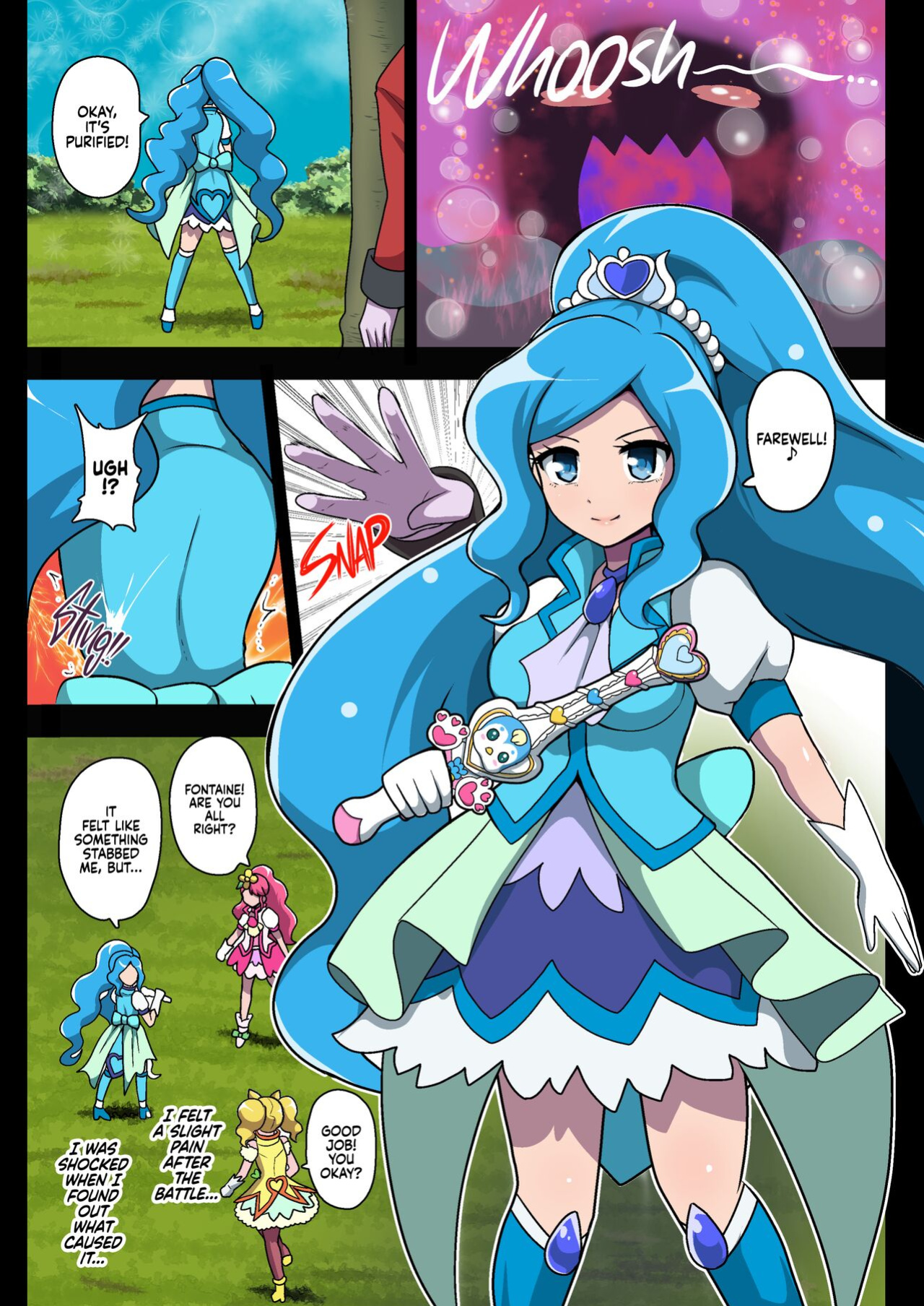 [Akuochisukii Kyoushitsu (Akuochisukii Sensei)] Kegasareta Seisen | Defiled Water (Healin' Good PreCure)