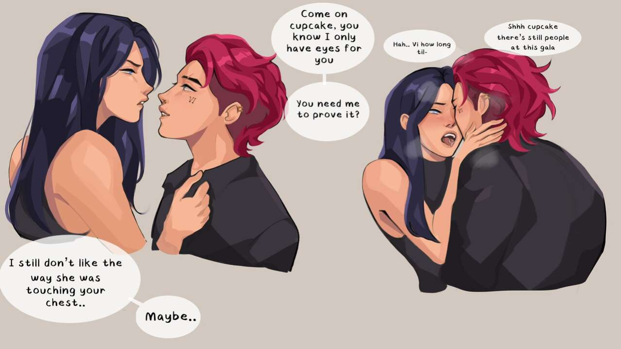 [Lesbeanlatte / Sapphyxiate] Vi and Caitlyn comics and art (Arcane: League of Legends)