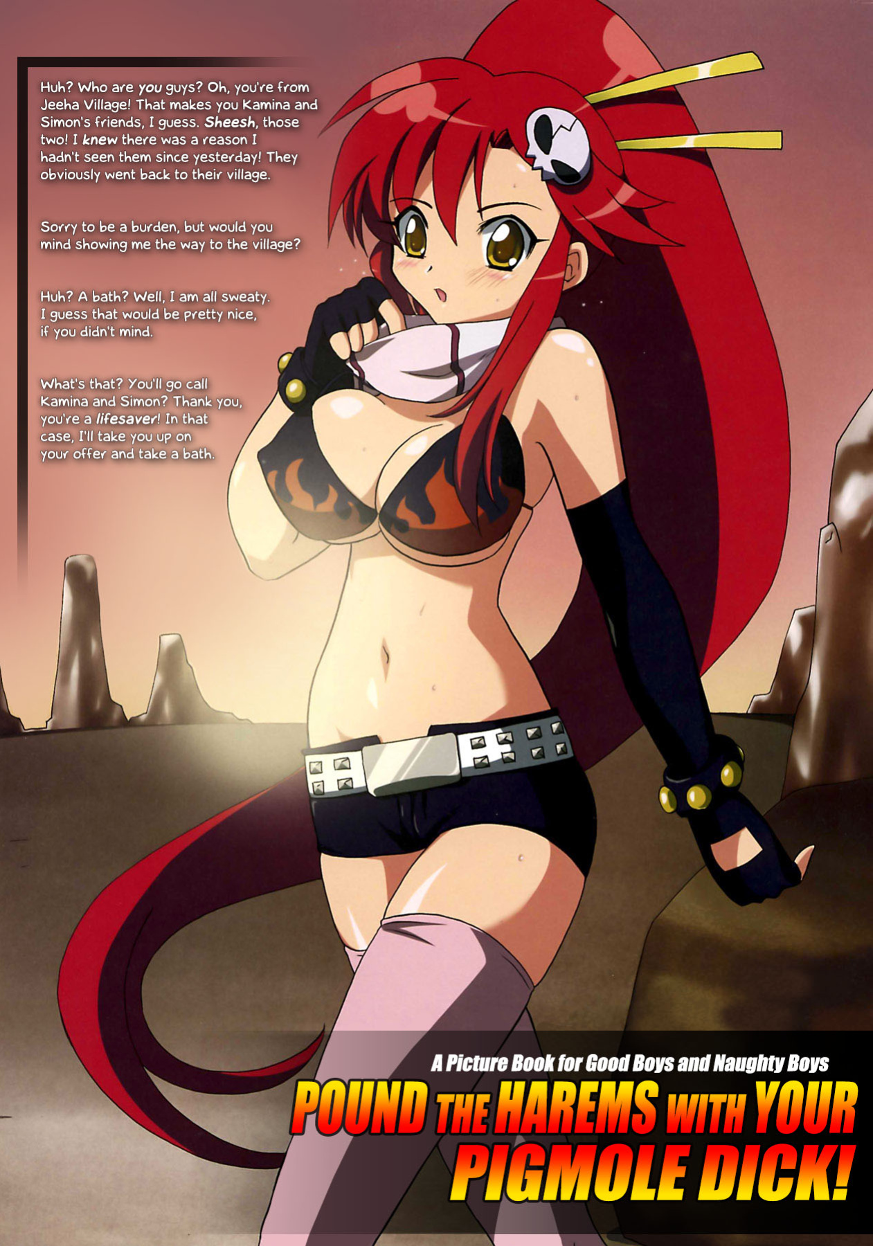 (COMIC1) [MODAE-TEI (Modaetei Anetarou)] Buta Mogura no Drill Chinpo de Seishi Zuke! | Pound the Harems with Your Pigmole Dick! (Tengen Toppa Gurren Lagann) [EHCOVE]