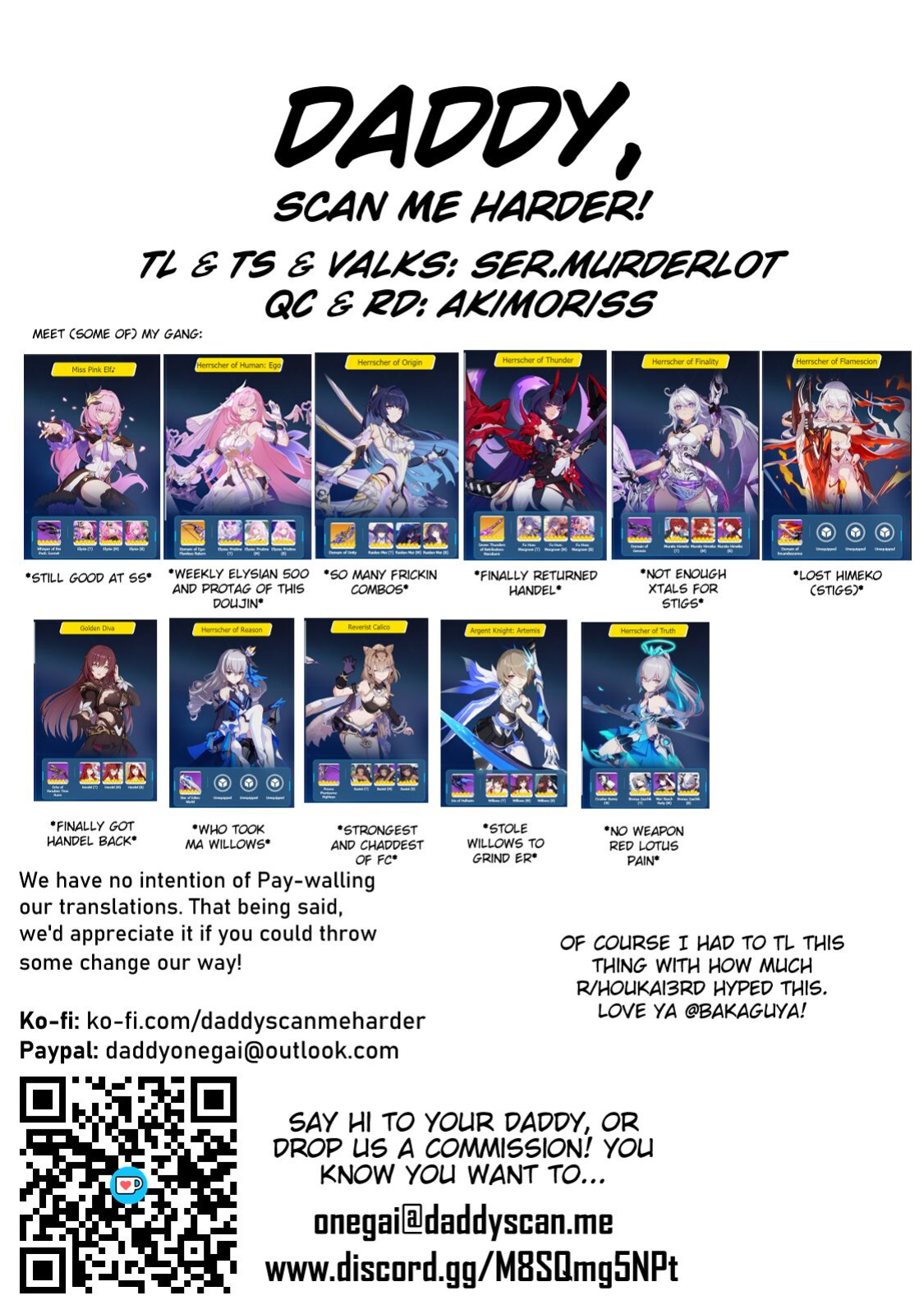 (C101) [Digital Flyer (Oota Yuuichi)] Rakuen Gensou - Eden Fantasia (Honkai Impact 3rd) [Daddy Scan Me Harder!]