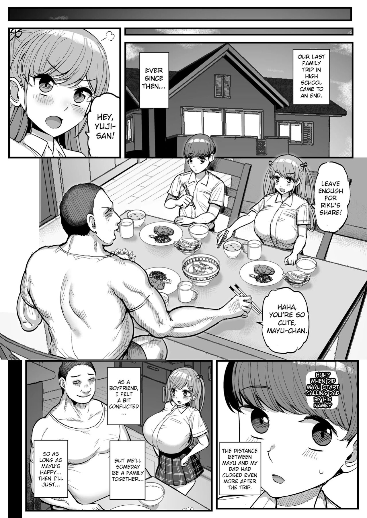[Sanman Sanzen Koiking (Tyranu)] Minimum Kanojo wa Oyaji no Seidorei -Kazoku Ryokou Hen- | My Petite Girlfriend Is My Dad's Sex Slave ~Family Trip~